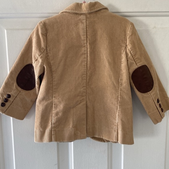 Janie and Jack Tan Corduroy Blazer Brown Faux Leather Elbow Pads. 18-24 Months - Picture 10 of 10